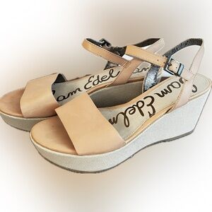 Sam Edelman Reeves Sandal, Natual Lea Good preowned condition. Size 9 M